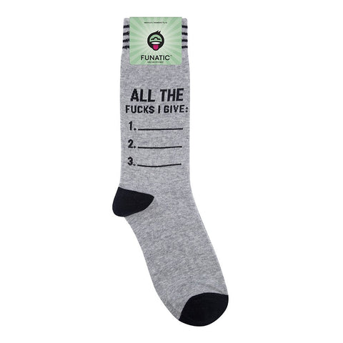 All The Fucks I Give Socks