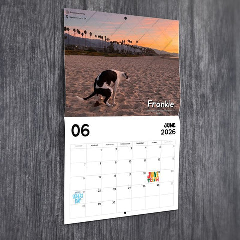 Dogs Pooping in Beautiful Places™ 2026 Calendar