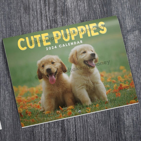 Cute Puppies 2024 Prank Calendar