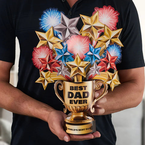 #1 Dad Trophy Father's Day Card