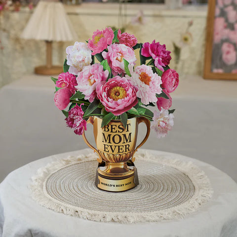 #1 Mom Trophy 3D Pop Up Mother's Day Card