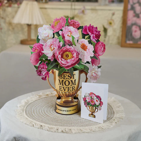 #1 Mom Trophy 3D Pop Up Mother's Day Card