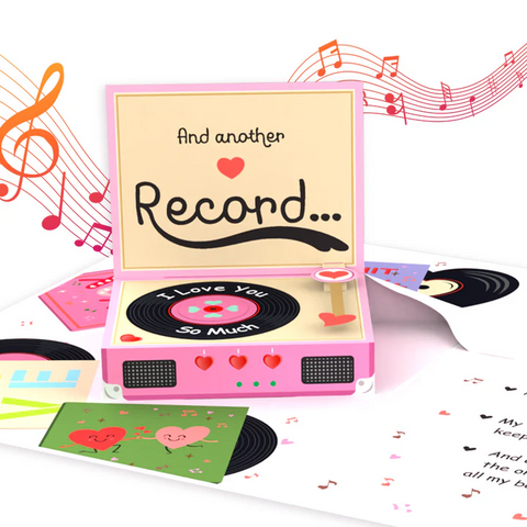 For The Record (Music & Lights)3D Pop Up Card