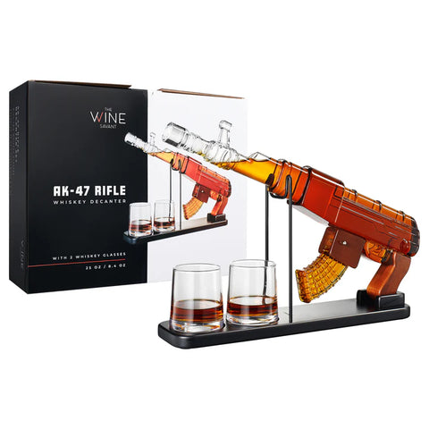 Gifts for Men Dad, Guns Whiskey Decanter Set for Men - Gun Decanter