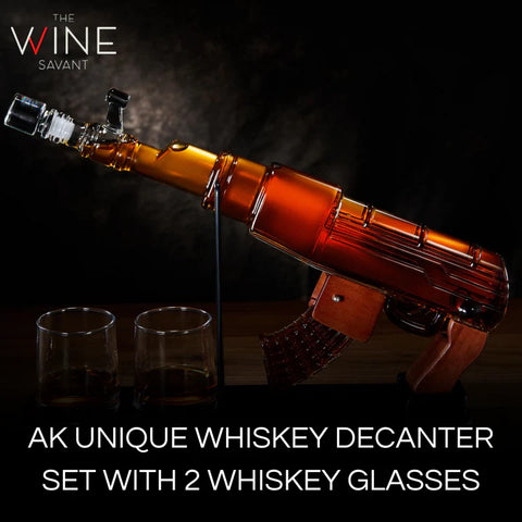Gifts for Men Dad, Guns Whiskey Decanter Set for Men - Gun Decanter