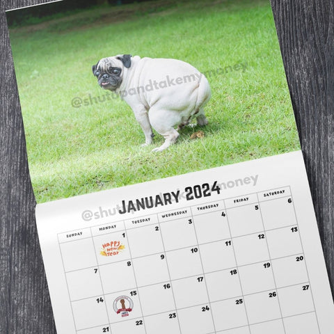 Cute Puppies 2024 Prank Calendar