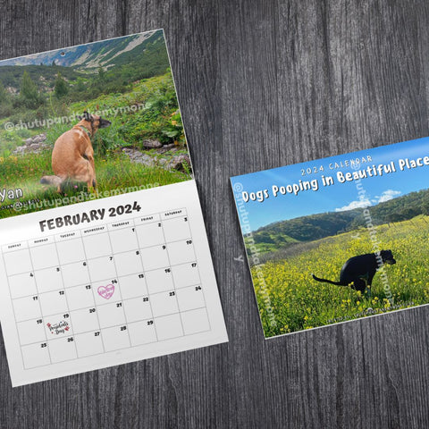 Dogs Pooping in Beautiful Places™ 2024 Calendar