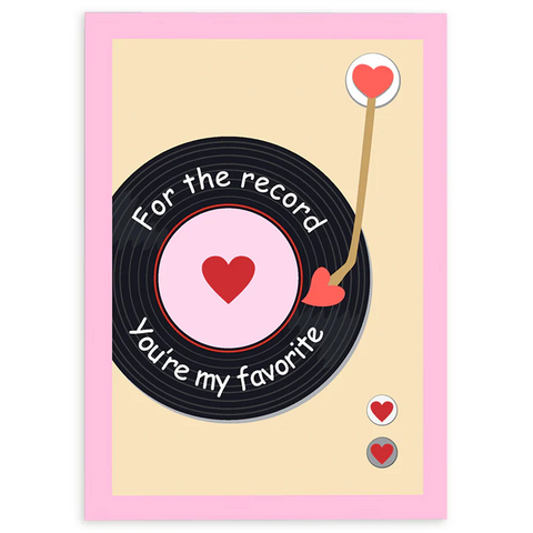 For The Record (Music & Lights)3D Pop Up Card