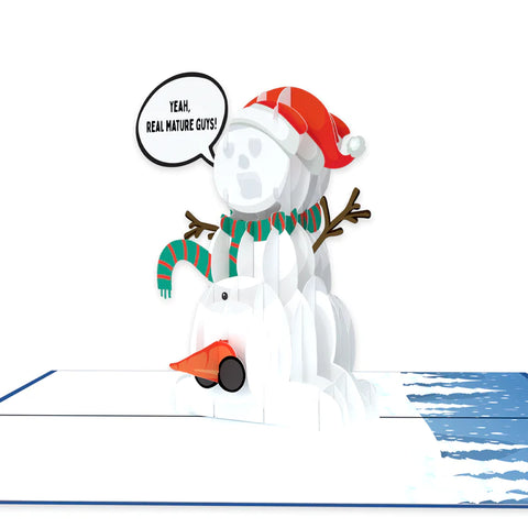 Mature Snowman Funny Christmas Card
