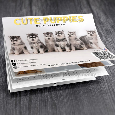 Cute Puppies 2024 Prank Calendar