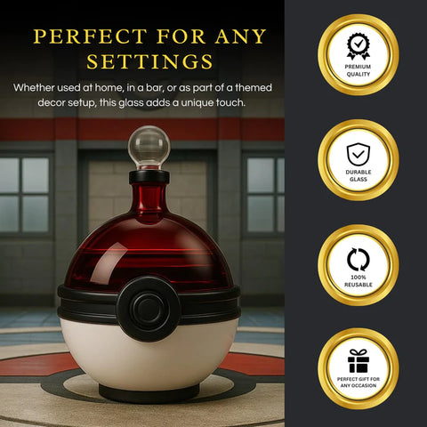 Pocket Ball Decanter Set | 18.6oz | Whiskey Bourbon Glasses