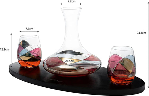 Artisanal Hand Painted Renaissance Romantic Stained Glass