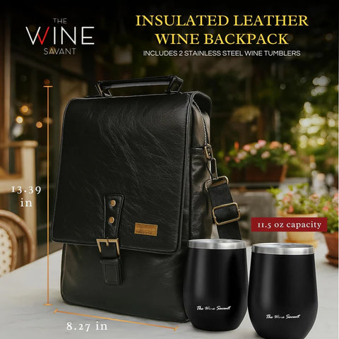 3 Bottle Wine Tote Bag with Tumblers and Opener