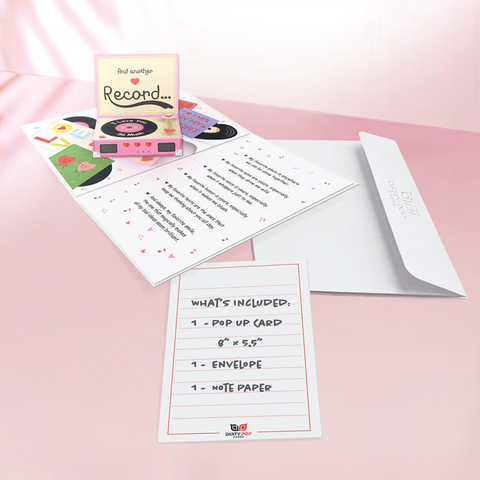 For The Record (Music & Lights)3D Pop Up Card