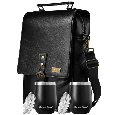 3 Bottle Wine Tote Bag with Tumblers and Opener