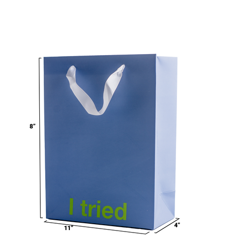 "I Tried" Blue Gift Bag