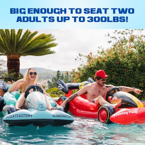 Teal Racing Pool Float | Winter Sled