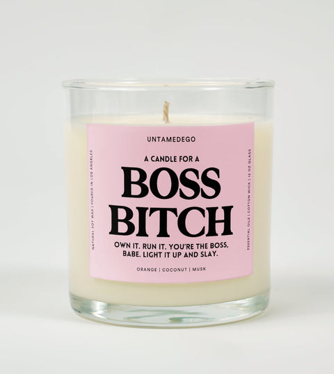 Boss Bitch Glass Candle