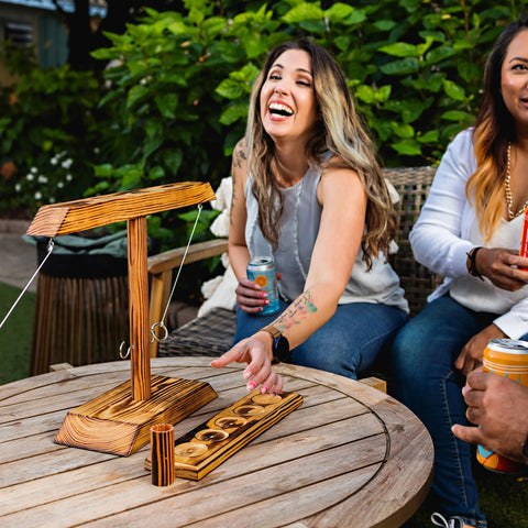 HOOKS! Ring Toss and Shot Ladder® - Burned