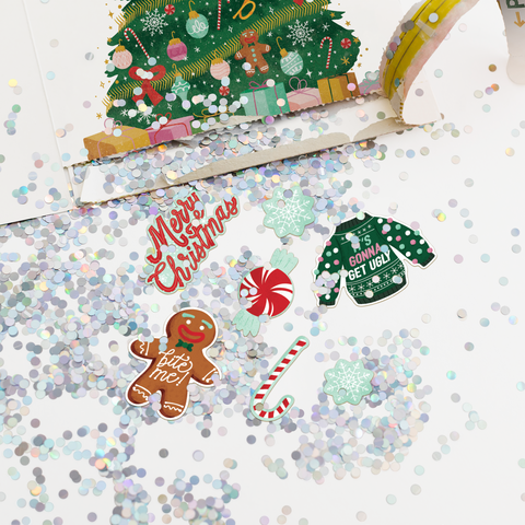 Endless Christmas Glitter and Sticker Surprise Card