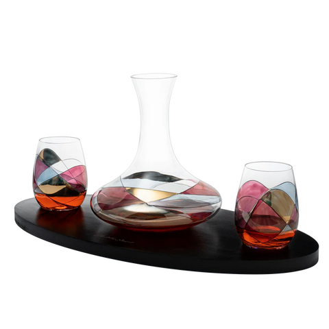 Artisanal Hand Painted Renaissance Romantic Stained Glass