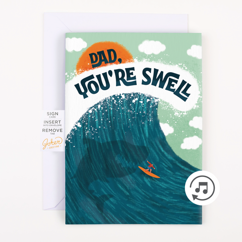 Endless Baby Shark Father's Day Card with Glitter