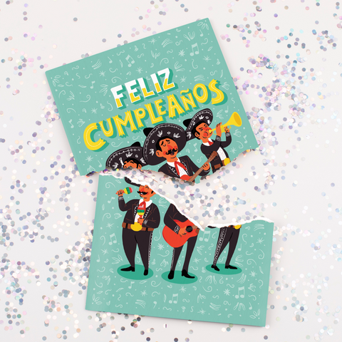 Endless Feliz Cumpleaños Card with Glitter