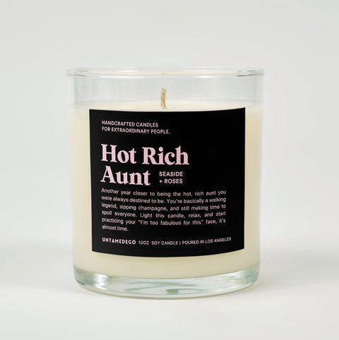 Hot Rich Aunt Glass Candle