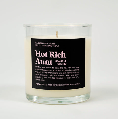Hot Rich Aunt Glass Candle