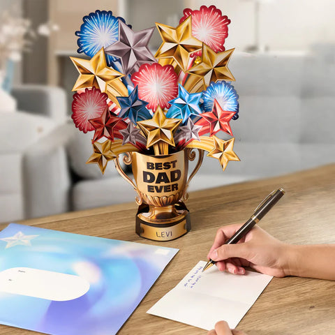 #1 Dad Trophy Father's Day Card