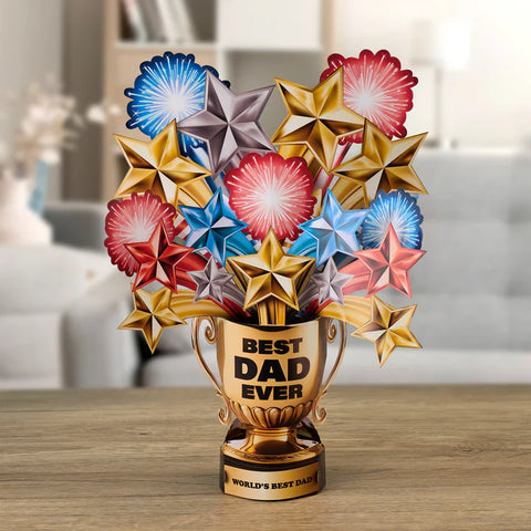 #1 Dad Trophy Father's Day Card