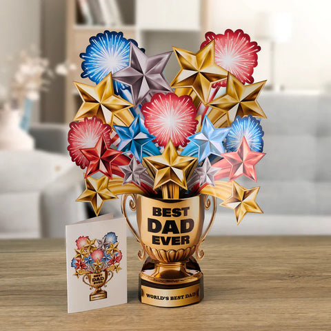 #1 Dad Trophy Father's Day Card