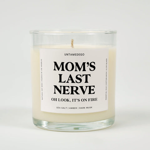 Mom's Last Nerve Glass Candle