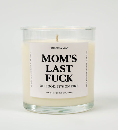 Mom's Last Fuck Glass Candle