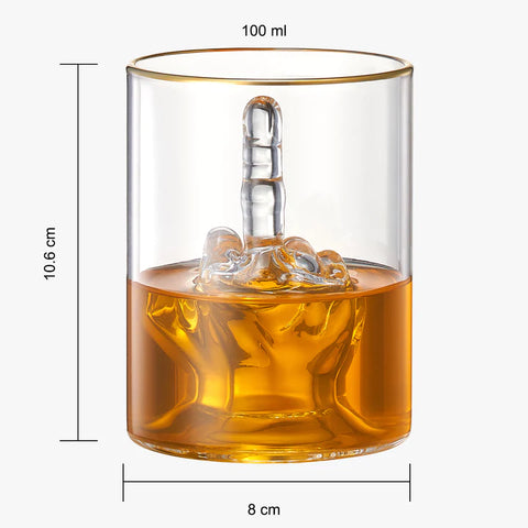Middle Finger Gifts Whiskey Glass