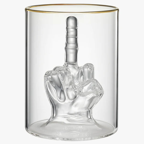Middle Finger Gifts Whiskey Glass