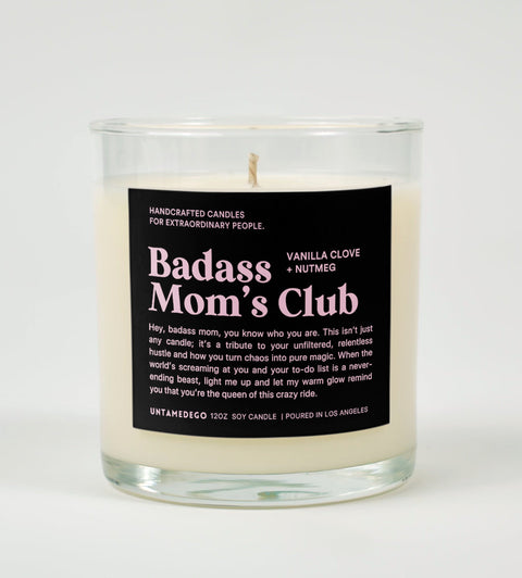 Badass Moms Club Glass Candle