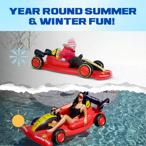 Red Racing Pool Float | Winter Sled