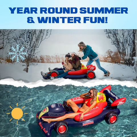 Blue Racing Pool Float | Winter Sled