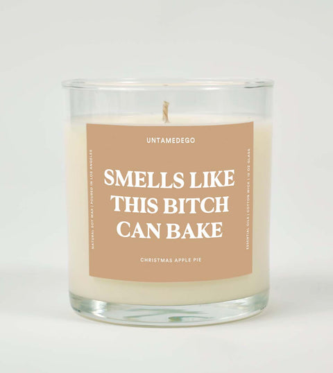 Smells Like This Bitch Can Bake Glass Candle