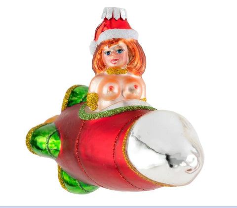 Rocket Tits Christmas Ornament