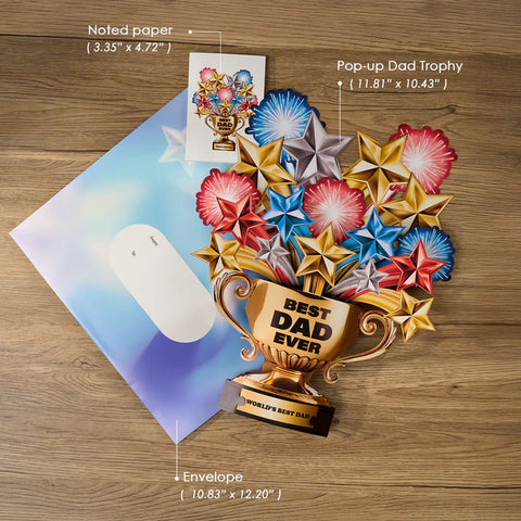 #1 Dad Trophy Father's Day Card