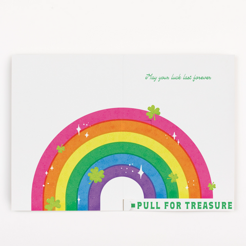 Endless Bagpipes St. Patricks Day Card with Glitter and Sticker Surprise