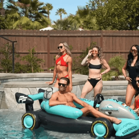 Teal Racing Pool Float | Winter Sled