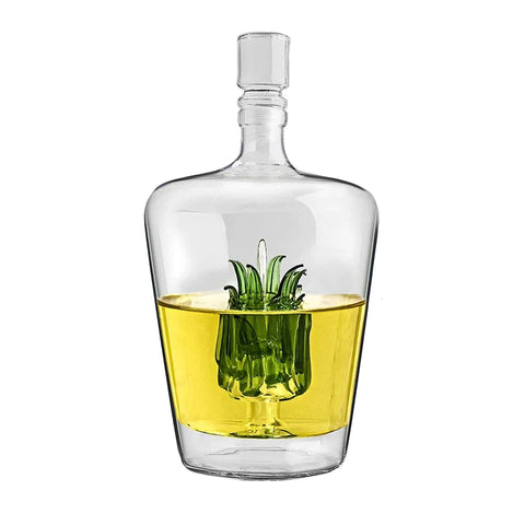 Tequila Decanter With Agave Plant
