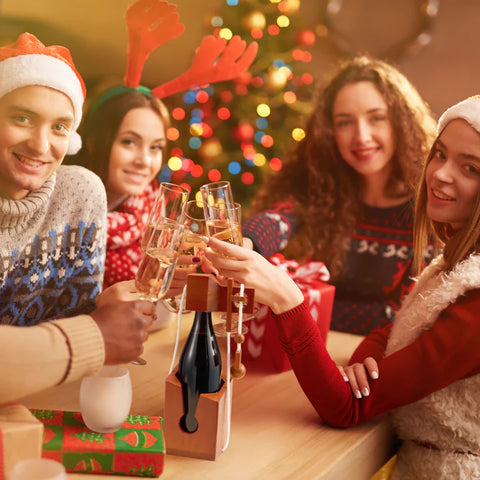 Wine Bottle Puzzle Game - 3D Wooden Wine Bottle Holder