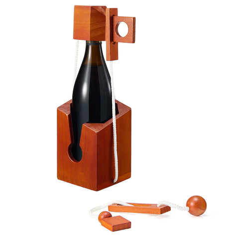 Wine Bottle Puzzle Game - 3D Wooden Wine Bottle Holder