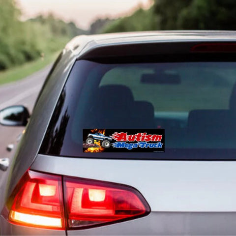 Autism Mega Truck Sticker