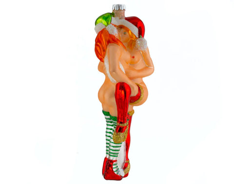 Lip Locked Adult Christmas Ornament