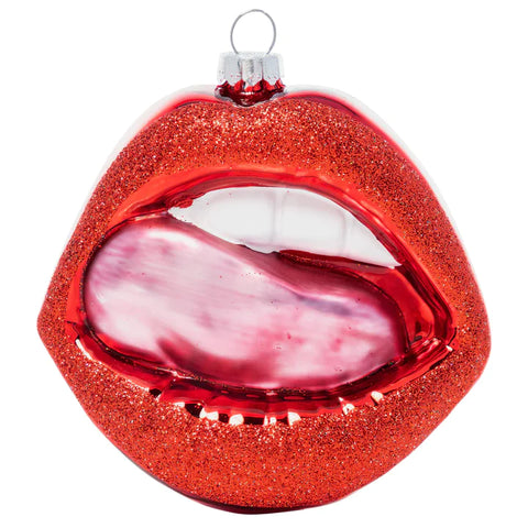 Hot Lips Christmas Ornament
